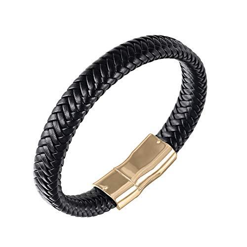 【並行輸入品】MileHouse Vintage Men Weave Faux Leather Bracelet Bangle Wristba_1