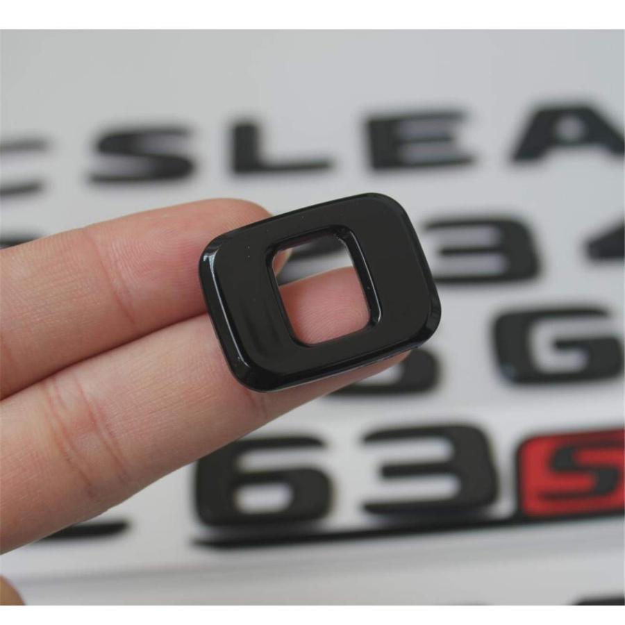 【並行輸入品】フラットグロッシーブラックトランクレターエンブレムバッジ メルセデスベンツ C43 C63 C63s C300 C350 4MATの画像