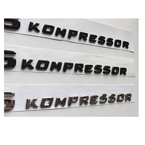 【並行輸入品】Chrome/Matte Black/Gloss Black KOMPRESSOR Letters Trunk Fender Bの画像