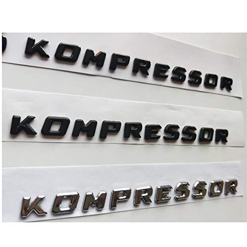 【並行輸入品】Chrome/Matte Black/Gloss Black KOMPRESSOR Letters Trunk Fender Bの画像