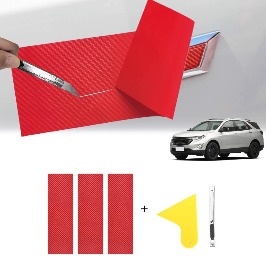 【並行輸入品】BLAKAYA Compatible with 11.8\" x 4\" Carbon Fiber Chevy Bowtie Embの画像