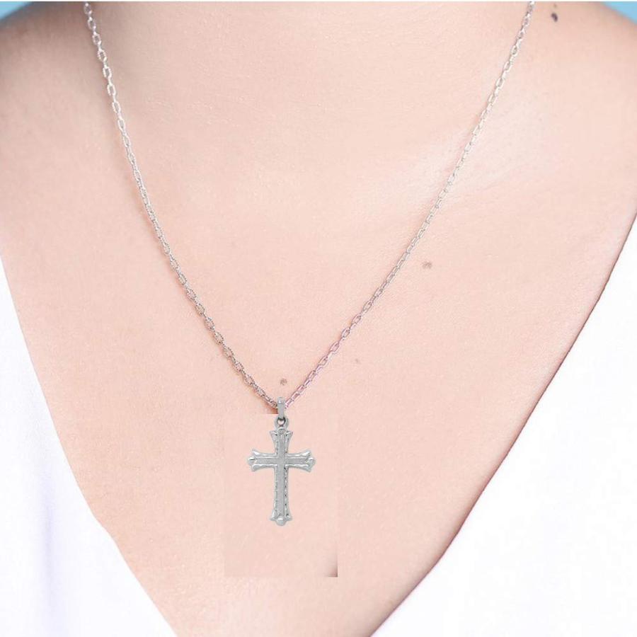 【並行輸入品】14Kイエローゴールド、ホワイトゴールド、ローズゴールド 様々なサイズ フィレンツェのバデッド テクスチャ クロス 宗教 ペンダンの画像