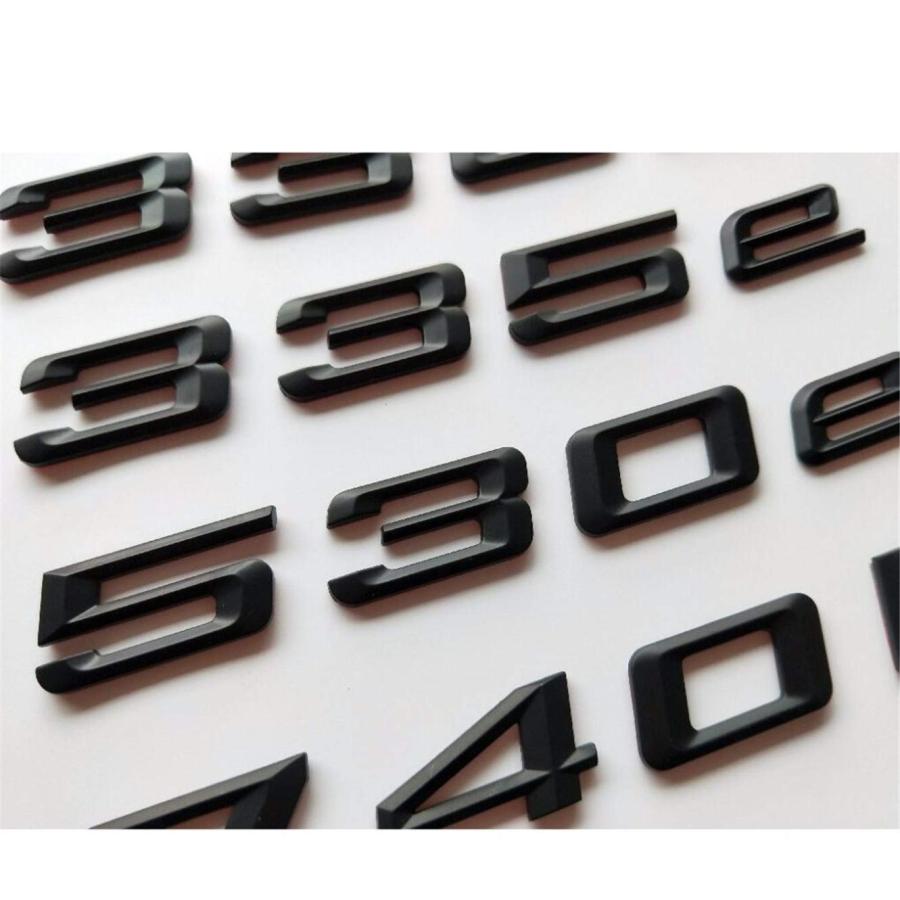 【並行輸入品】Matte Black Letters Trunk Lid Badges Emblems Emblem Badge Stickeの画像