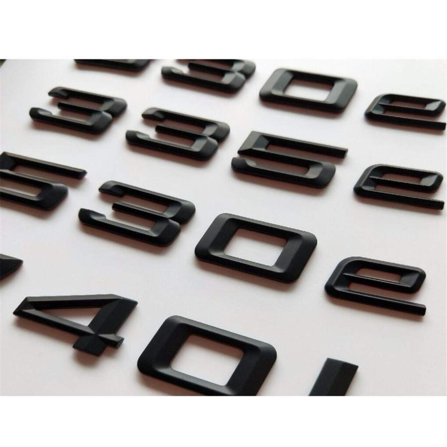 【並行輸入品】Matte Black Letters Trunk Lid Badges Emblems Emblem Badge Stickeの画像