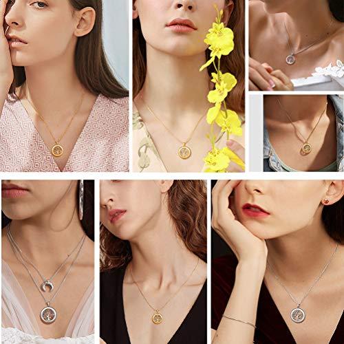 【並行輸入品】PROSILVER 925スターリングシルバー 生命の樹ネックレス 名前入り誕生石 名前入りネックレス 最大7つの名前 18インチ_4