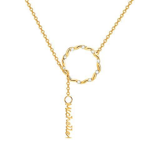 【並行輸入品】Ayafee 名前入りネックレス 名前入りネックレス 14Kゴールド/925スターリングシルバー 名前入りネックレス カスタマイズ_1