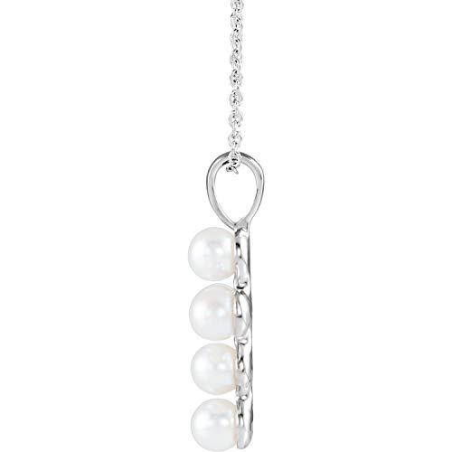 【並行輸入品】Diamond2Deal Sterling Silver Freshwater Cultured Pearl Cross Pen_4