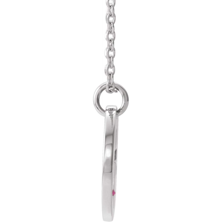 【並行輸入品】Diamond2Deal Sterling Silver Imitation Ruby Pierced Cross Pendan_3