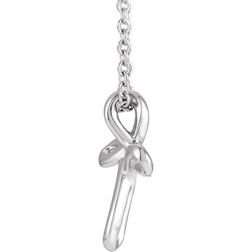 【並行輸入品】Diamond2Deal Sterling Silver 13.35x10.42 mm Youth Cross Pendant_4