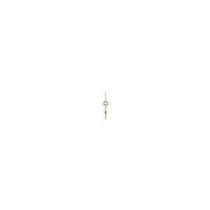 【並行輸入品】Diamond2Deal 14k Yellow Gold Pierced Cross Pendant Disc 16 18" Nの画像