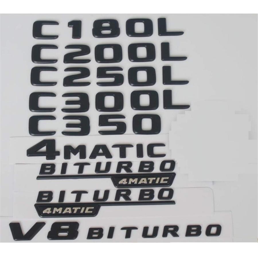 【並行輸入品】Flat Matte Black Rear Trunk Letters Badge Badges Emblem Emblemsの画像