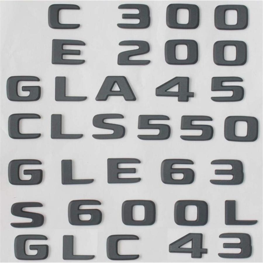 【並行輸入品】Flat Matte Black Rear Trunk Letters Badge Badges Emblem Emblemsの画像