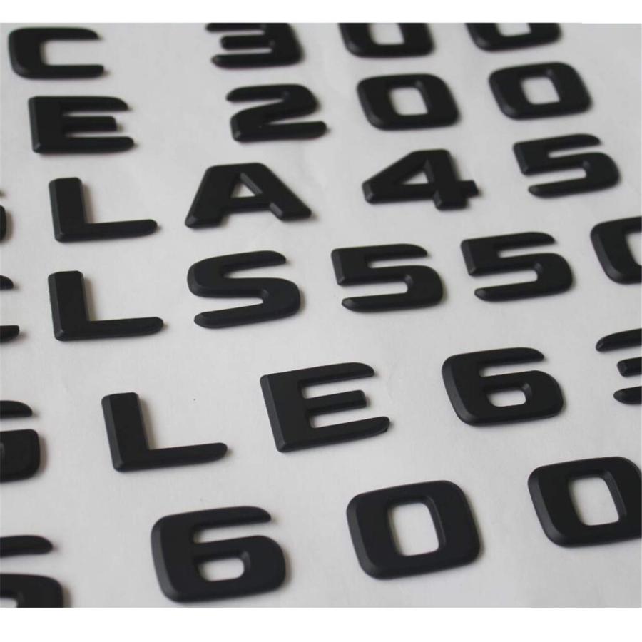 【並行輸入品】Flat Matte Black Rear Trunk Letters Badge Badges Emblem Emblemsの画像