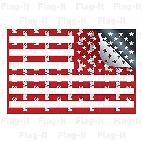 【並行輸入品】Flag It 車トラックエンブレム ステンレススチール ブラック USA ブラック 8008136 Flag It Car Trの画像