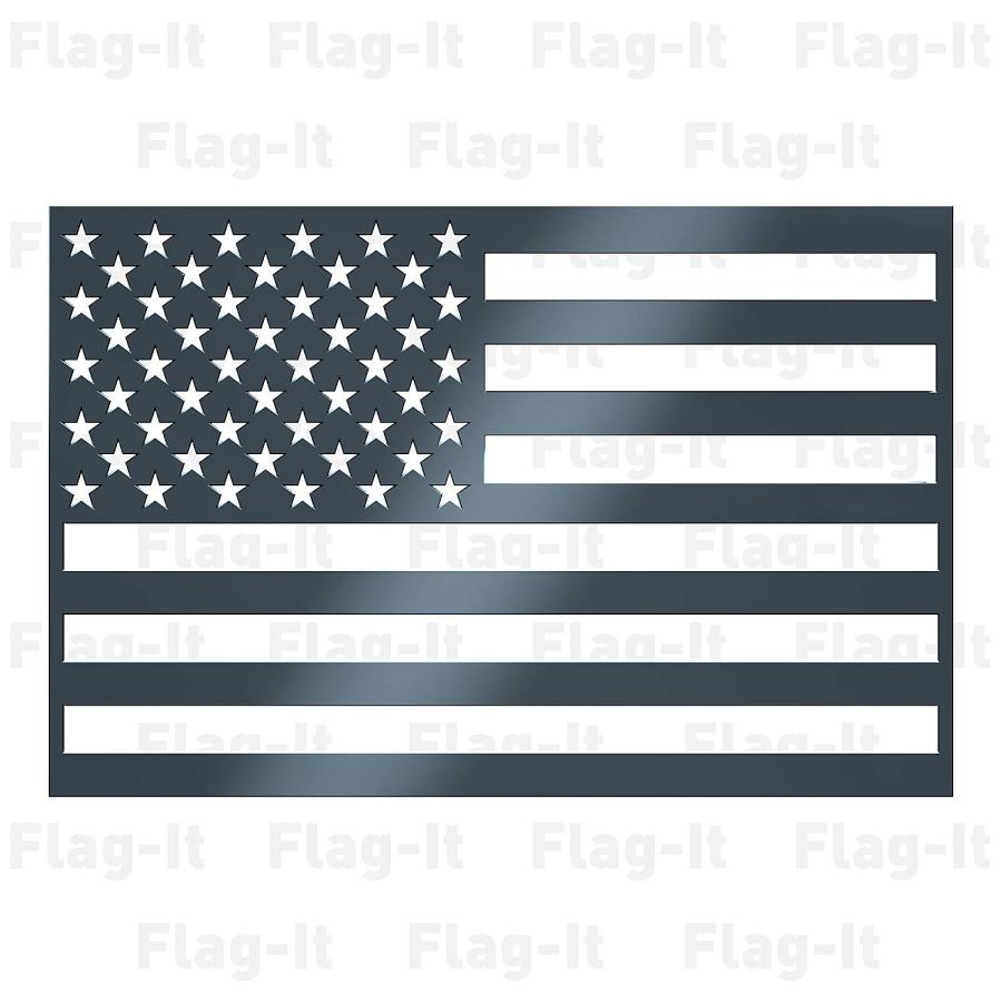 【並行輸入品】Flag It 車トラックエンブレム ステンレススチール ブラック USA ブラック 8008136 Flag It Car Trの画像