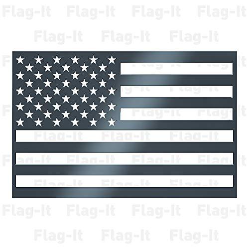 【並行輸入品】Flag It 車トラックエンブレム ステンレススチール ブラック USA ブラック 8008136 Flag It Car Trの画像