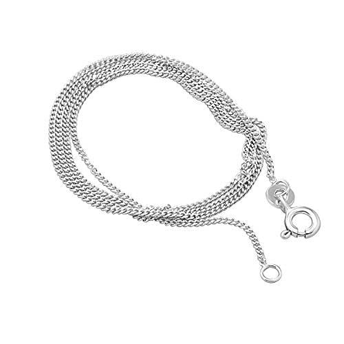 【並行輸入品】aeon Jewellery 925スターリングシルバーネックレス 1mm ダイヤモンドカット カーブチェーンネックレス |_2