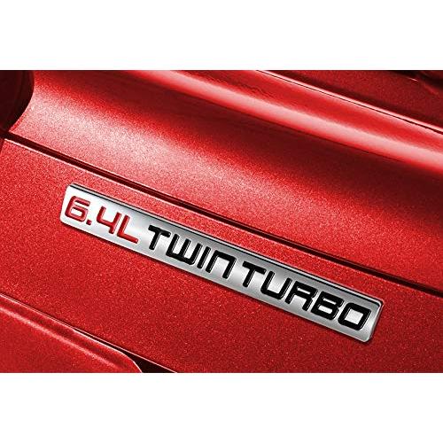 【並行輸入品】EPARTS 2 X Black Red Metal 6.4L Twin Turbo Auto Trunk Side Fendeの画像