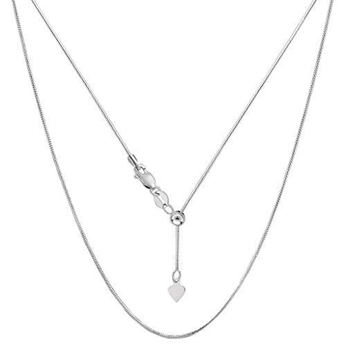 【並行輸入品】14k SOLID Yellow or White Gold 0.85MM Adjustable Octagonal Snakeの画像