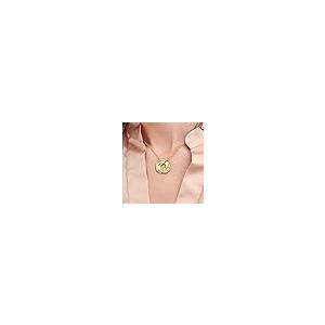 【並行輸入品】MYKA   ロシアンリングネームネックレス   スターリングシルバー ゴールド&ローズゴールドメッキ   5つのラウンドディスクの画像