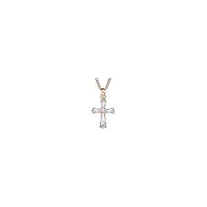 【並行輸入品】GOMYIE Cross Pendant Necklace Lady Crystal Cubic Zirconia Long N_2
