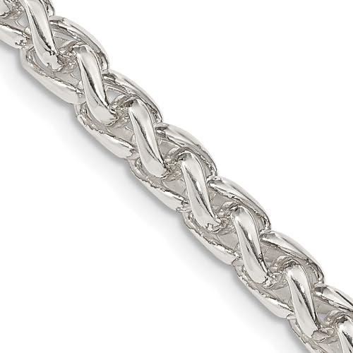 【並行輸入品】Jewelry Stores Network Sterling Silver 5mm Round Spiga Wheat Chaの画像