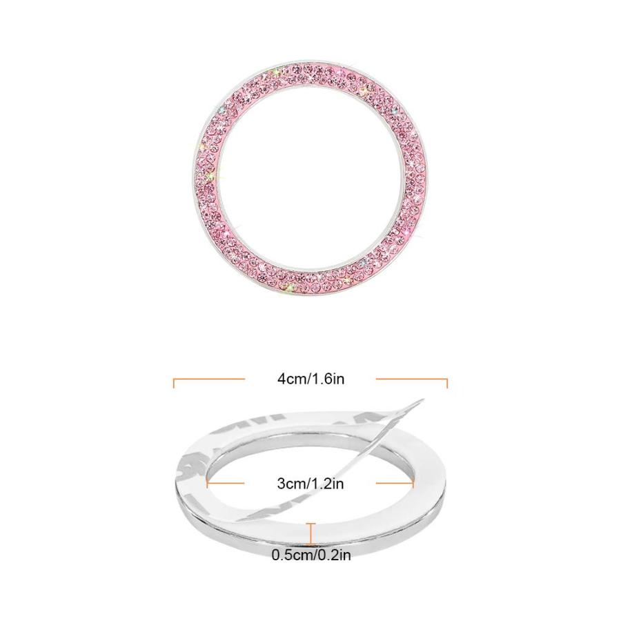 【並行輸入品】Bling Car Accessories SAVORI クリスタルラインストーンエンブレムステッカーリング キラキラしたカーデコの画像