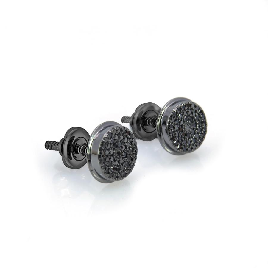 【並行輸入品】Dazzlingrock Collection 0.20 Carat (ctw) Round Black Diamond Micの画像