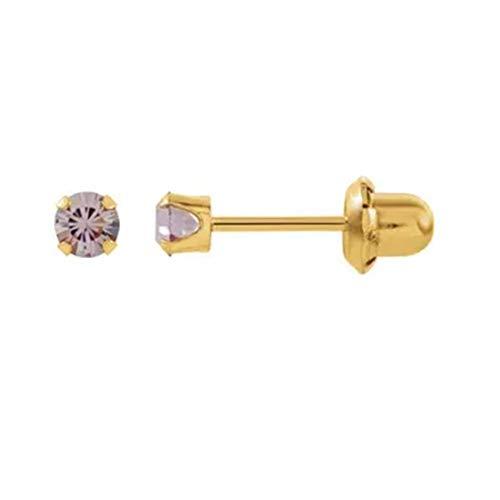 【並行輸入品】Eliana and Eli 24Kゴールドウォッシュドステンレススチール 模造誕生石ピアス 24K Gold Washed St_1