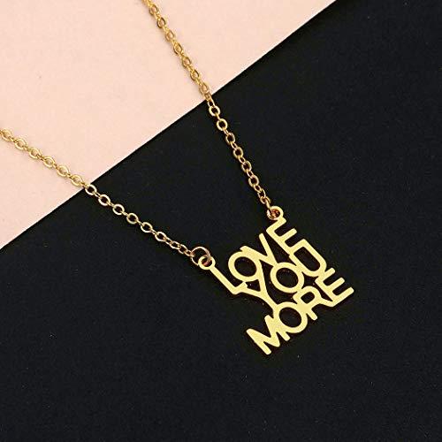 Statement Necklace Love You More Stainless Steel Pendant Necklac 並行輸入品｜best-style｜05