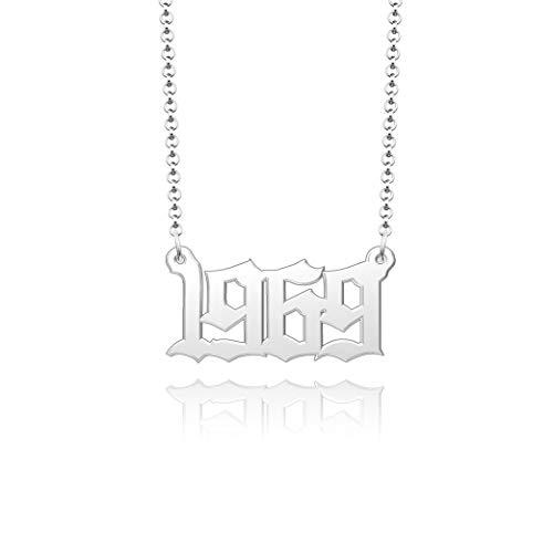 【並行輸入品】CoolJewelry Birth Year Number Necklace Semi Customized Lucky Num_1
