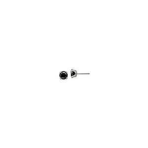Inverness Stainless Steel 7mm Black Cubic Zirconia Earrings 並行輸入品｜best-style｜03
