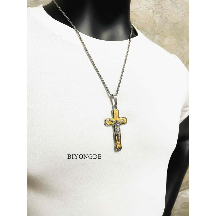 並行輸入品】BIYONGDE 聖書イエス・キリスト十字架ペンダント メンズ