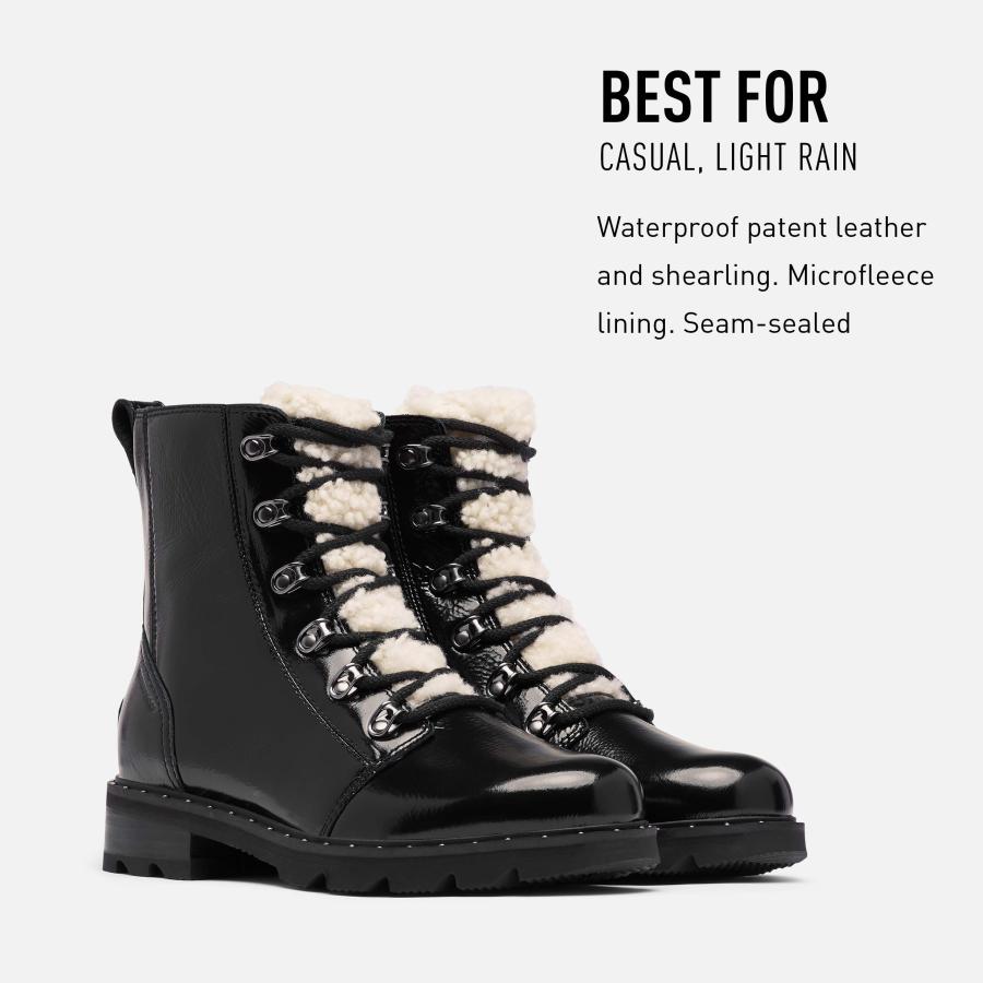 【並行輸入品】Sorel レディース Lennox レースコージーブーツ レイン 防水 ブラック サイズ US サイズ: 6 カ_6