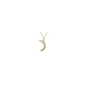 【並行輸入品】14K ゴールド 三日月 ペンダントネックレス 天然ラウンドカット ダイヤモンド バレンタインデー 記念日 ジュエリー ギフト 女_2