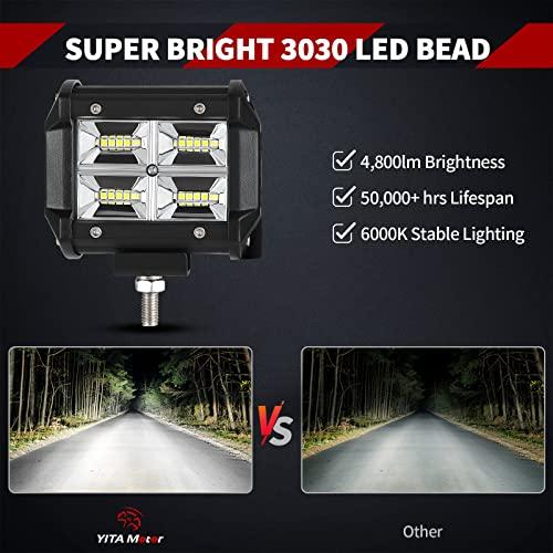 【並行輸入品】YITAMOTOR LED Light Bar 4 inch 48W LED Light Pods Spot LED Bar D_7