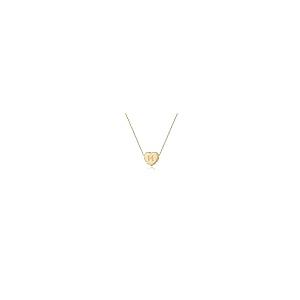 【並行輸入品】Tiny Gold Initial Heart Necklace 14K Gold Plated Handmade Dainty_2