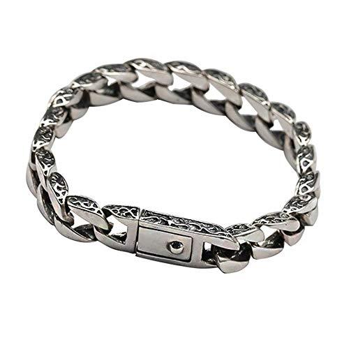 【並行輸入品】Goodsers Heavy Men's Solid 925 Sterling Silver Bracelet Link Chaの画像
