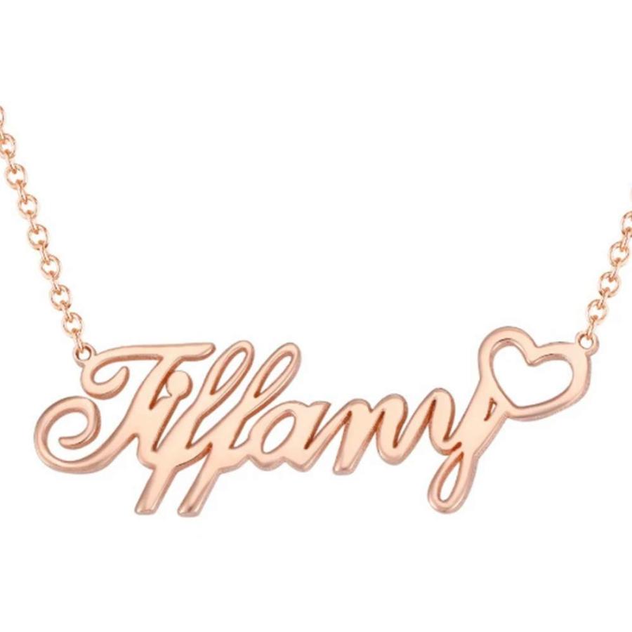 【並行輸入品】Blocaci Personalized Custom Women Gold Name Necklace with Pearlの画像