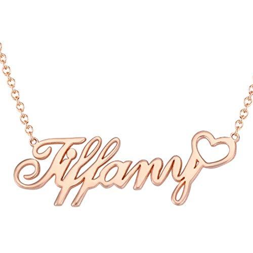 【並行輸入品】Blocaci Personalized Custom Women Gold Name Necklace with Pearlの画像