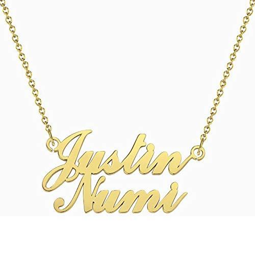 【並行輸入品】Blocaci Personalized Custom Women Name Necklace 10K 14K 18K Goldの画像