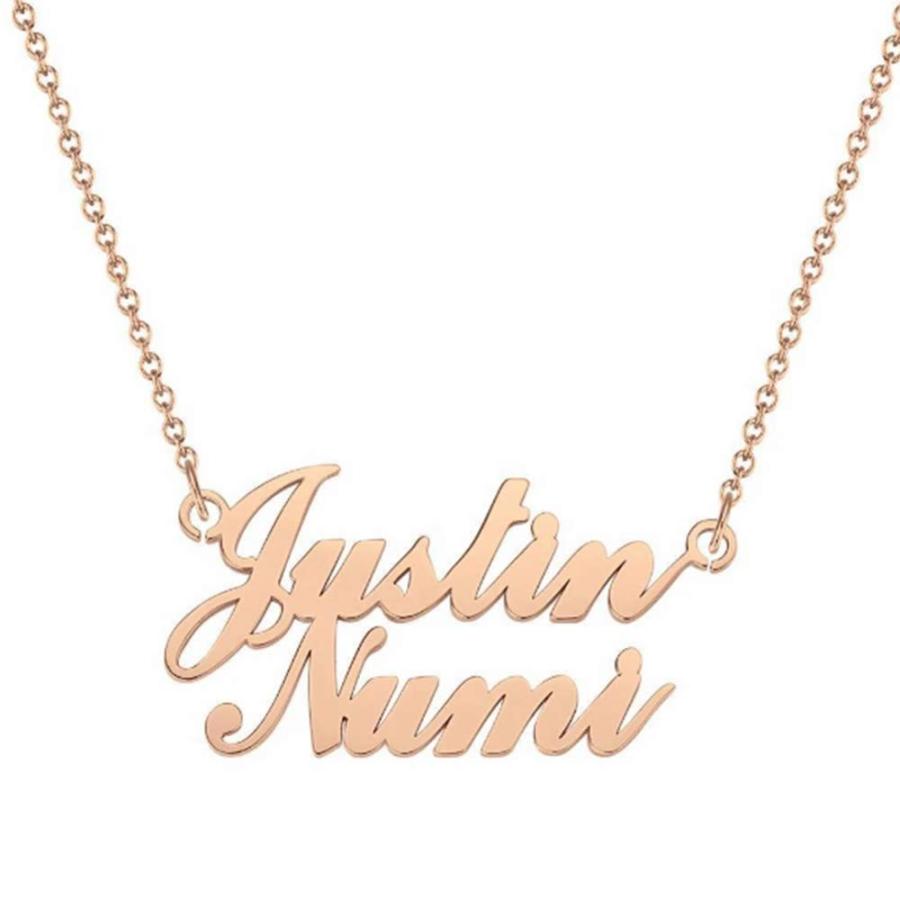 【並行輸入品】Blocaci Personalized Custom Women Name Necklace 10K 14K 18K Goldの画像