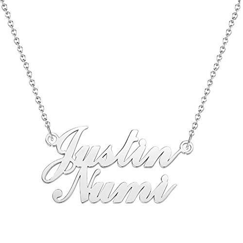 【並行輸入品】Blocaci Personalized Custom Women Name Necklace 10K 14K 18K Goldの画像
