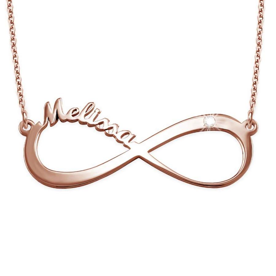 【並行輸入品】Custom Name Necklace Personalized Infinity Couples Moissanite Peの画像
