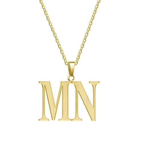【並行輸入品】Elefezar Personalized 925 Sterling Silver double Initial Pendant_1