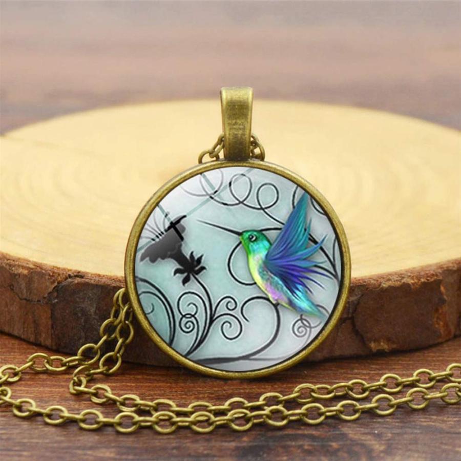 【並行輸入品】MileHouse Fashion Necklace for Women Girls，Vintage Hummingbird P_3