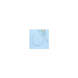 【並行輸入品】Unicra Bride シルバーネックレスイヤリングセット クリスタルブライダルウェディングジュエリーセット ラインストーンチョの画像