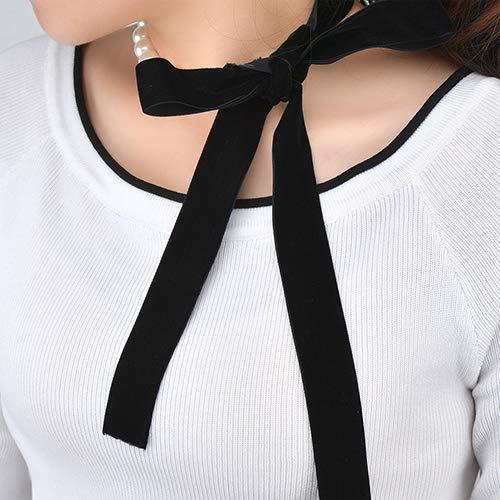 【並行輸入品】MileHouse Fashion Pendant Necklace for Women， Bowknot Velvet Rop_8