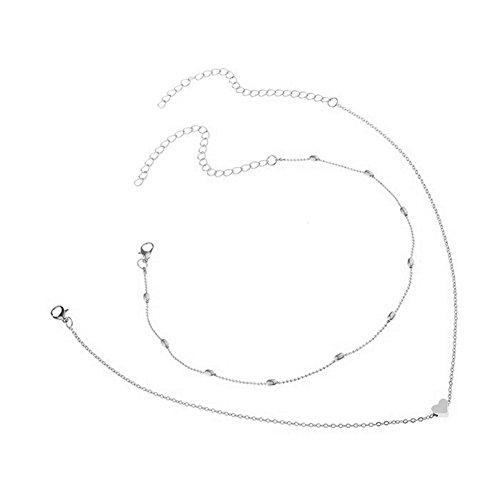 【並行輸入品】MileHouse ファッション ペンダント ネックレス レディース シンプル 2層チェーン ハート ペンダント ネックレス チョ_1