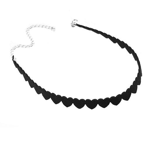 【並行輸入品】MileHouse Fashion Pendant Necklace for Women， Punk Hearts Velvet_2